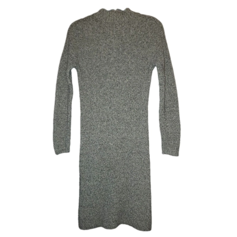LOFT Petites Sweater Dress Women's XSP Bobble Mock Neck Gray Knit Long Sleeves - Picture 7 of 7